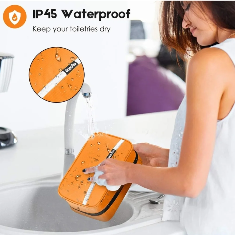 Travel Toiletry Bag - Waterproof, Hanging Hook, Portable Organizer for W & M
